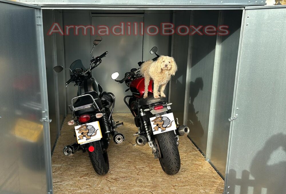 Double motorcycle shed