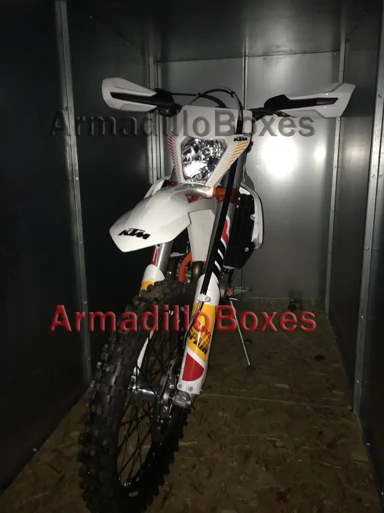 motorcycle shed with ktm inside