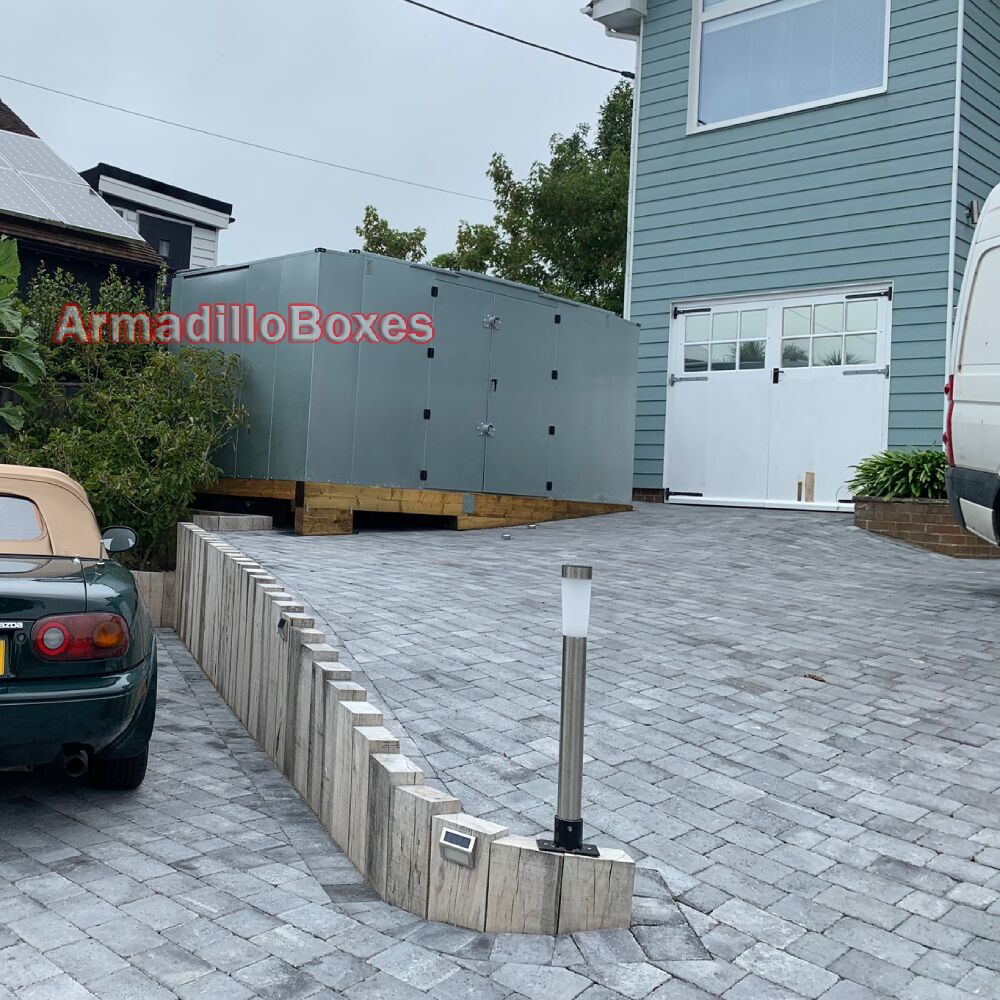 bespoke storage unit Side opening 14ft ArmadilloBoxes Metal secure shed